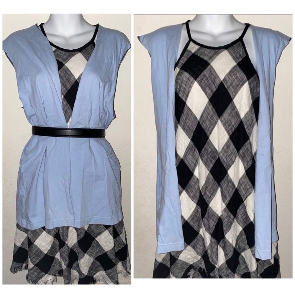 🔱Sky Blue Drape Vest